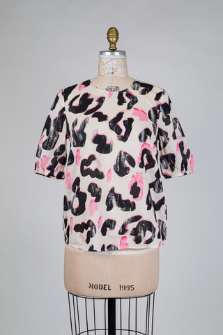 Haut animalier rose et noir  (4)