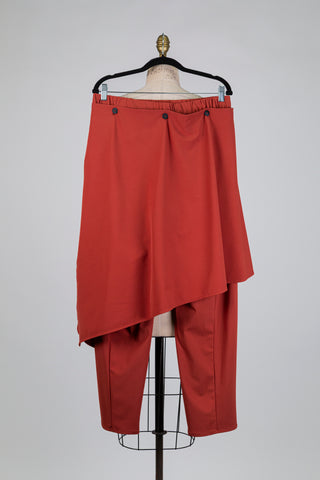 Pantalon orange brûlé jupe amovible (XL)