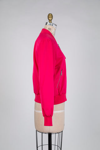 Raspberry pink bomber jacket (4+6)