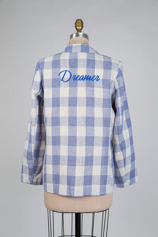 Plaid embroidered blazer (6+10)