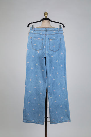 Floral print denim pants (6 to 10)