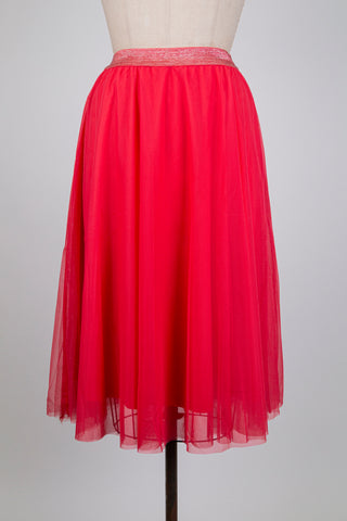 Cherry Red Tulle Skirt (6-10)