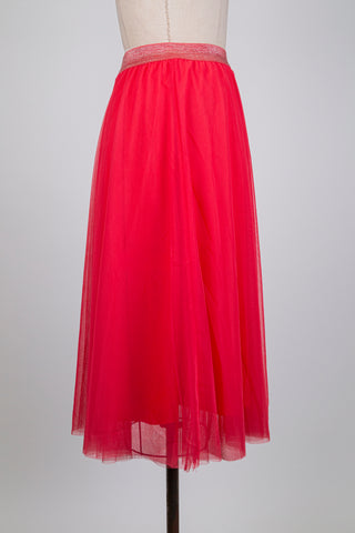 Cherry Red Tulle Skirt (6-10)
