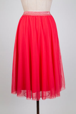 Cherry Red Tulle Skirt (6-10)