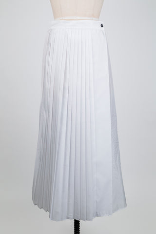 White pleated accordion skirt (S)