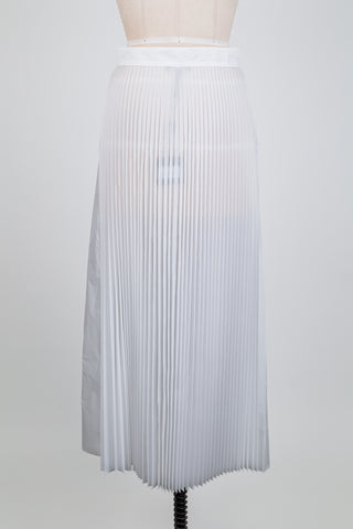 White pleated accordion skirt (S)