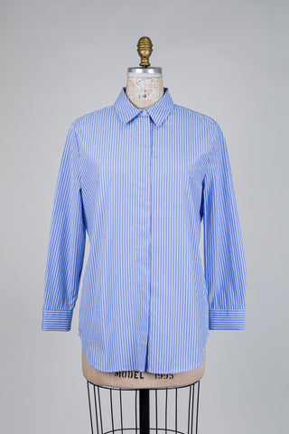 Convertible blue and white striped blouse (4 to 14)