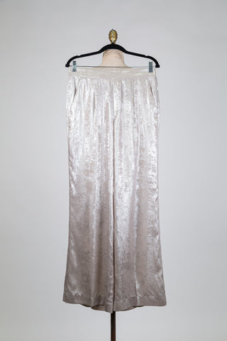 Champagne satin sheen trousers (8-12)