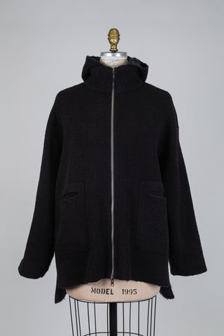 Reversible jacket in black tartan wool (6)