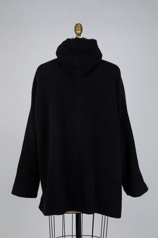 Reversible jacket in black tartan wool (6)