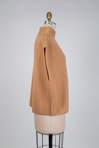 Débardeur en tricot caramel (XL)