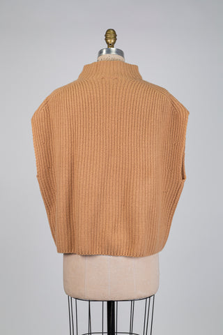 Débardeur en tricot caramel (XL)