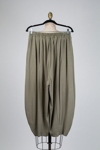 Khaki cotton balloon trousers (OS)
