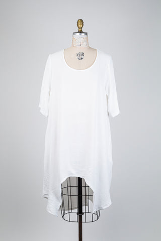 Tunique asymétrique blanche (16 à 22)