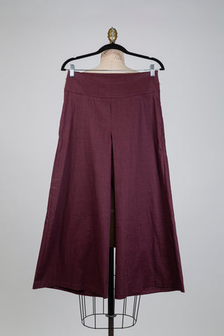 Pantalon en lin techno rouge vin (XS à M)