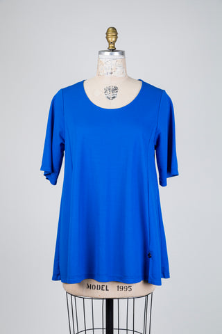 Tunique trapèze bleu cobalt (10+)