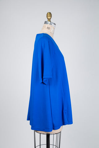 Tunique trapèze bleu cobalt (10+)