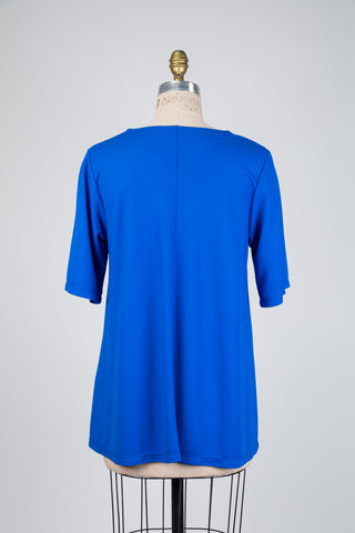 Tunique trapèze bleu cobalt (10+)