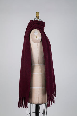 Foulard en laine bourgogne (TU)