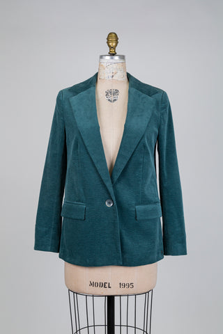 Blazer vert menthe en corduroy (S)