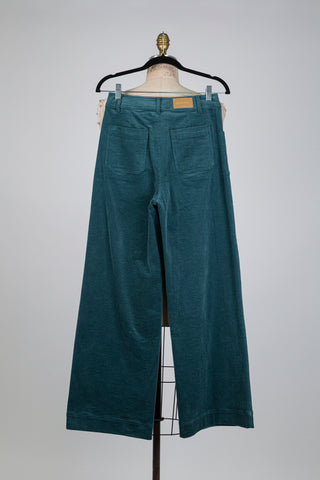 Pantalon vert en corduroy (S)