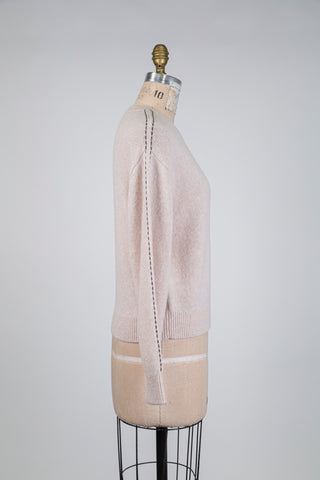 Chandail en tricot crème à fausse poche (4 à 10+16)