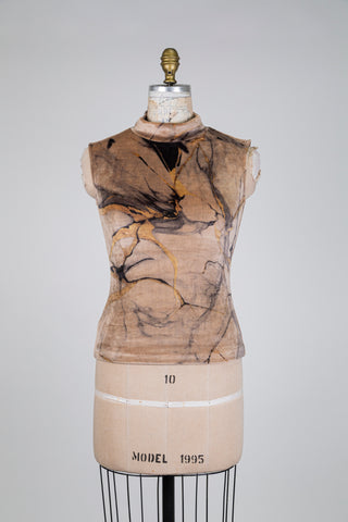 Débardeur en velours marbré (XS/S)