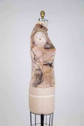 Débardeur en velours marbré (XS/S)