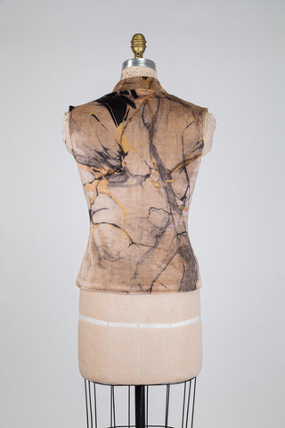 Débardeur en velours marbré (XS/S)