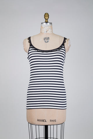 Camisole matelot à col dentelle (M/L)