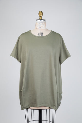 T-shirt coupe ballon kaki (TU)