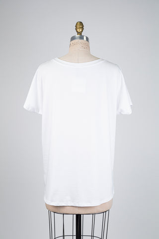 White love T-shirt with red stripes (OS)