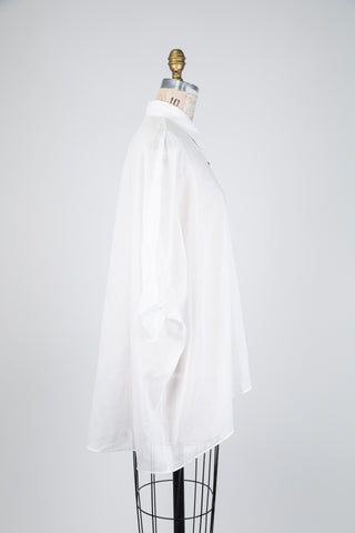 White cotton muslin blouse (OS)