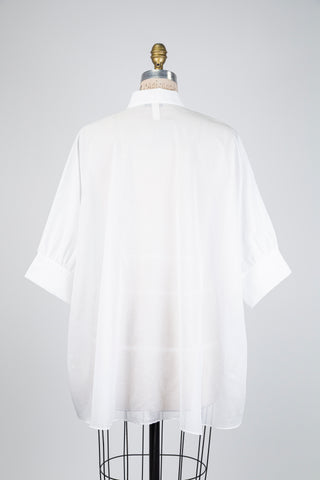 White cotton muslin blouse (OS)