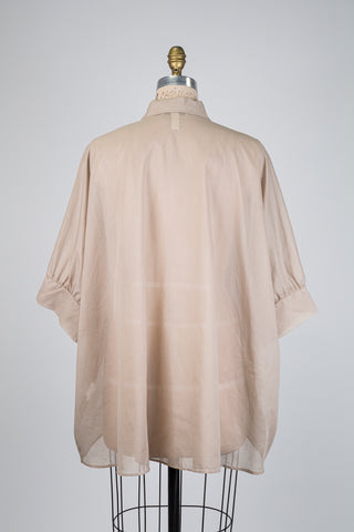 Beige cotton muslin blouse (OS)