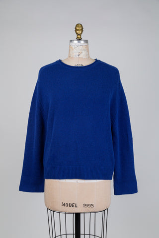 Chandail en laine bleu cobalt (10 à 14)