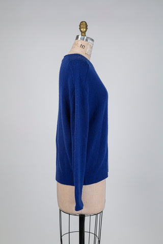 Chandail en laine bleu cobalt (10 à 14)