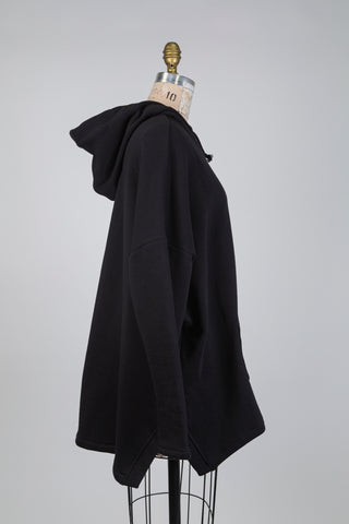 Veste hoodie noire oversized force intérieure (M+)