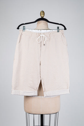 Beige striped Bermuda shorts (M/L)