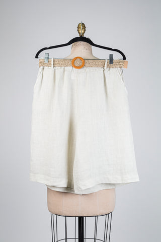 Bermuda en lin beige (S à XL)