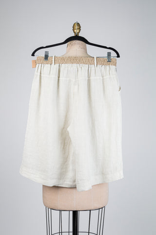 Bermuda en lin beige (S à XL)