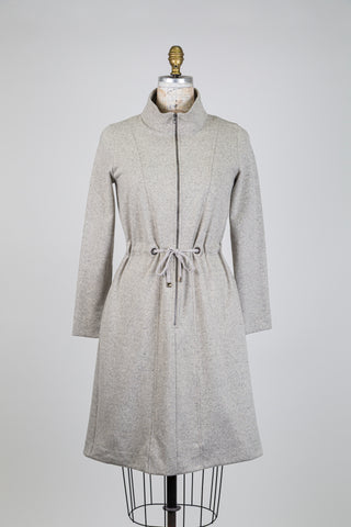 Heather beige zip dress (6)