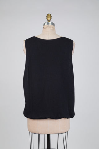 Black balloon tank top (one size)
