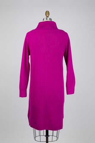 Robe chandail rose en tricot côtelé (6-8-10-14)