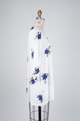 Tunique blanche à broderie florale (10+)