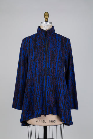 Watercolor effect trapeze jacket (S)