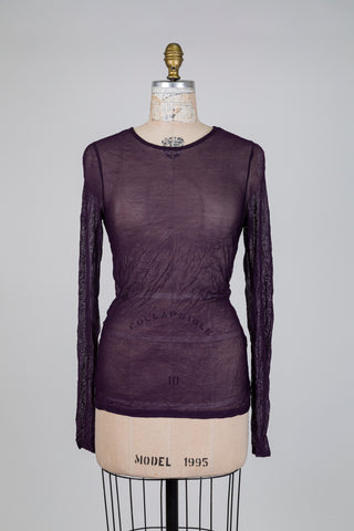 Sheer wild blackberry sweater (S)