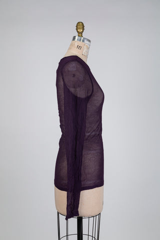 Sheer wild blackberry sweater (S)