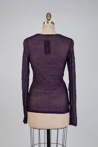 Sheer wild blackberry sweater (S)