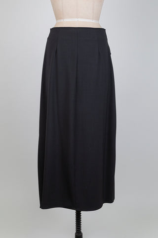 Surjupe portefeuille en gabardine anthracite lavable (XS à M)